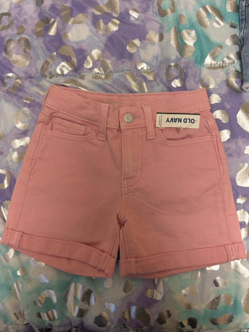 Old Navy Pink Rolled-Hem Kids Shorts